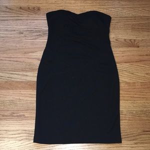 Strapless Mini Black Cocktail Dress